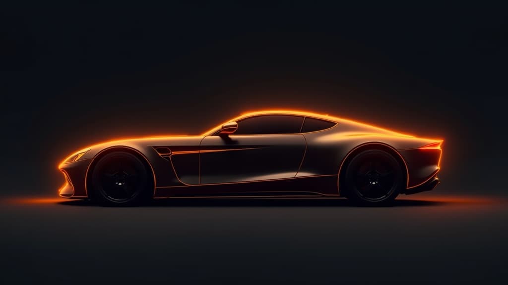 Sports car with tinted windows